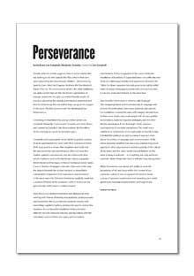Essay on perseverance