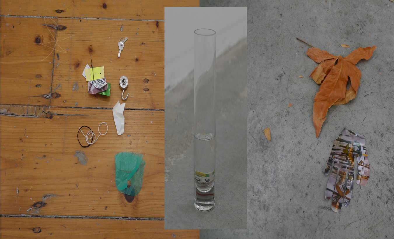 Christopher L G Hill, Various details like cracked Faberge eggs cobbled together for flags in a broken hamham radio play locket, photo fragments from Kate Meakin and Quintessa Matranga.  2015