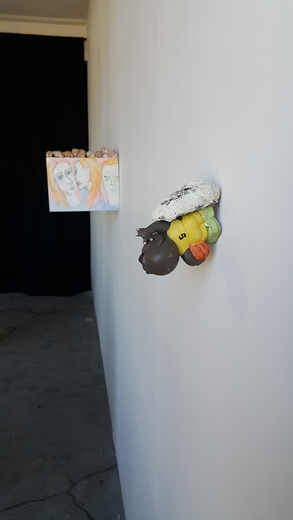 An older adult with a particular belligerent attitude 2015 (detail)shells, found paintings, found objects. Credit: Eli Orzessek.Photo: Michael Lee