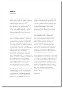 View essay by Jess Johnson In The Physics Room Annual 2002