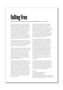 View Falling Free. Essay by Andrew Clifford as a PDF 