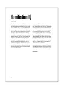 View Humiliation IQ. Essay by Alistair Crawford as a PDF