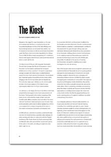 View The Kiosk. Essay by Danae Mossman as a PDF