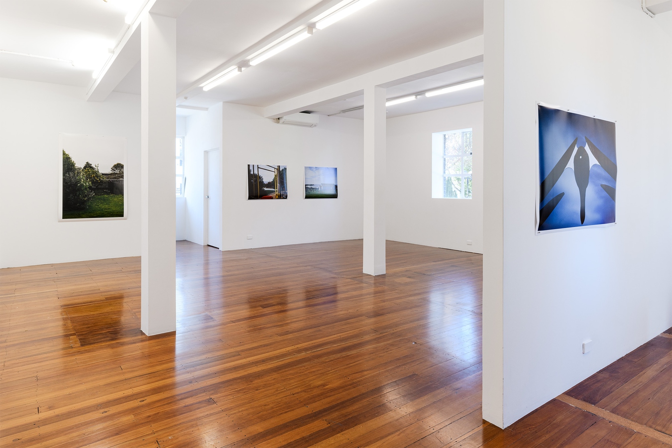 install view,  inside the gallery of the artists work