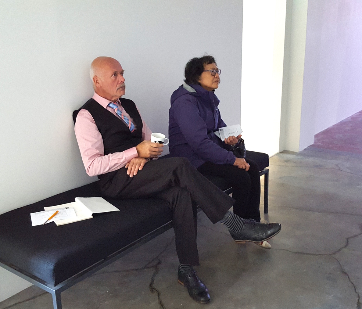 Roeland Simons and Serene Hu in the midst of an intense judging process.