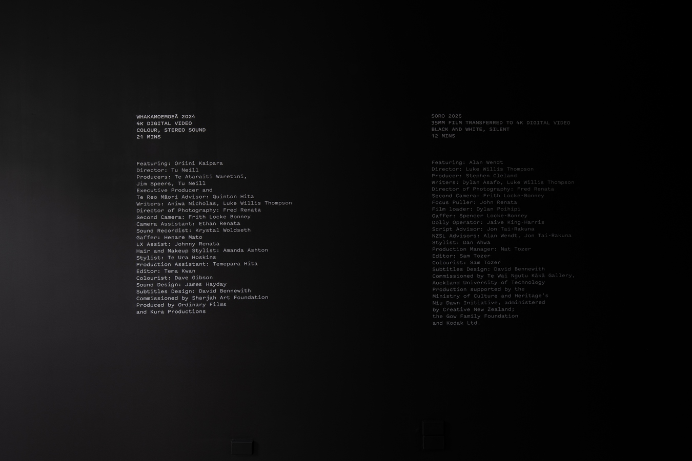Installation view of Luke Willis Thompson, B42040A1A1A, The Physics Room, 2026.