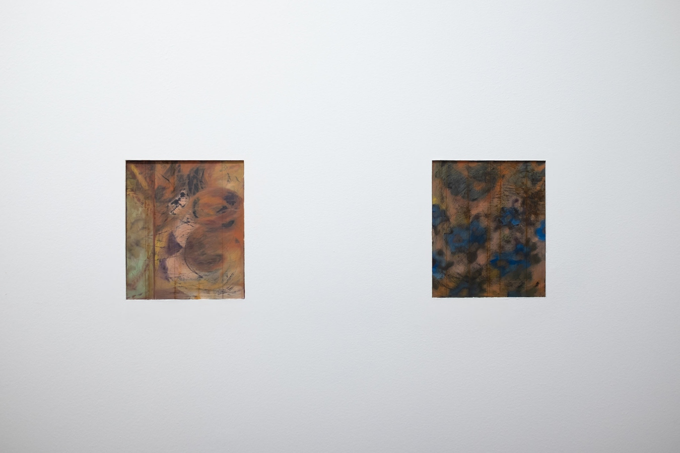 Tyne Gordon, Untitled (pattern), 2026. Oil on mild steel, two panels. Photo by Bri Lawrence.