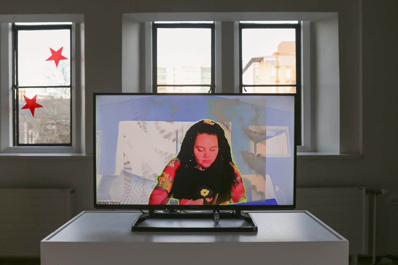 Live feed on 32 inch led tv, of Janaye Henry