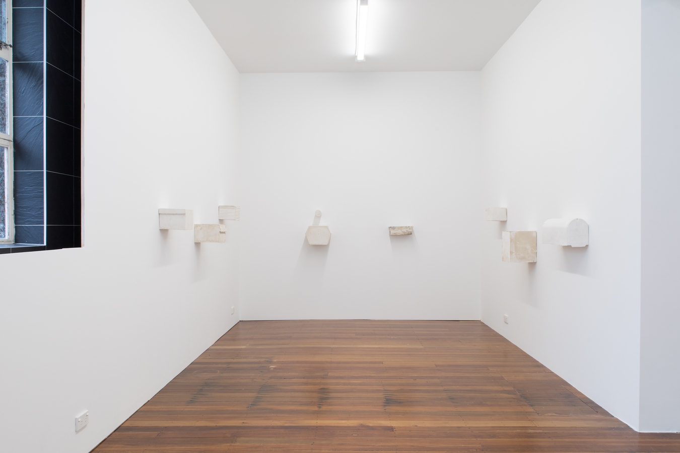 Image: Fiona Connor, Untitled (mailbox) #1-#8 (installation view), 2021. Photo: Janneth Gil.