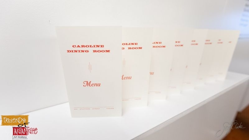 Kerry Ann Lee, Caroline Bay Dining Room Menu, 2018, limited edition printed publication. Image: Friends of Aigantighe Art Gallery.