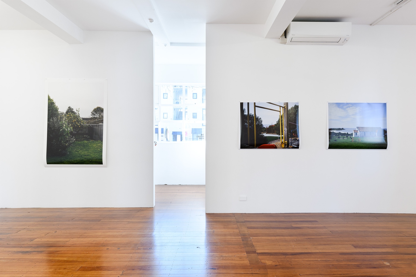 install view,  inside the gallery of the artists work