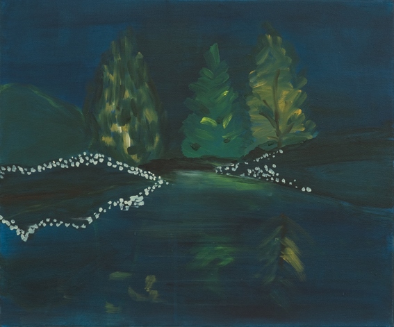 Kirstin Carlin, Moonlit Lurks, oil on canvas, 500 x 600mm