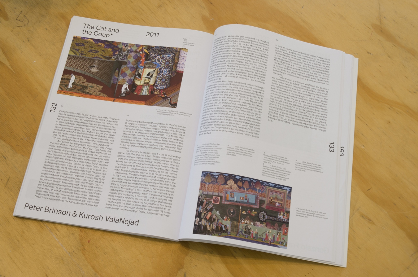 Games and Politics Exhibition Catalogue. 2014. Image: Mitchell Bright.