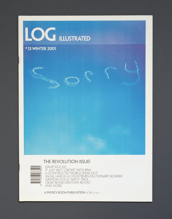 cover of Log Illustrated #13, Winter 2001, cover image by Mark Kirby, design by Warren Olds