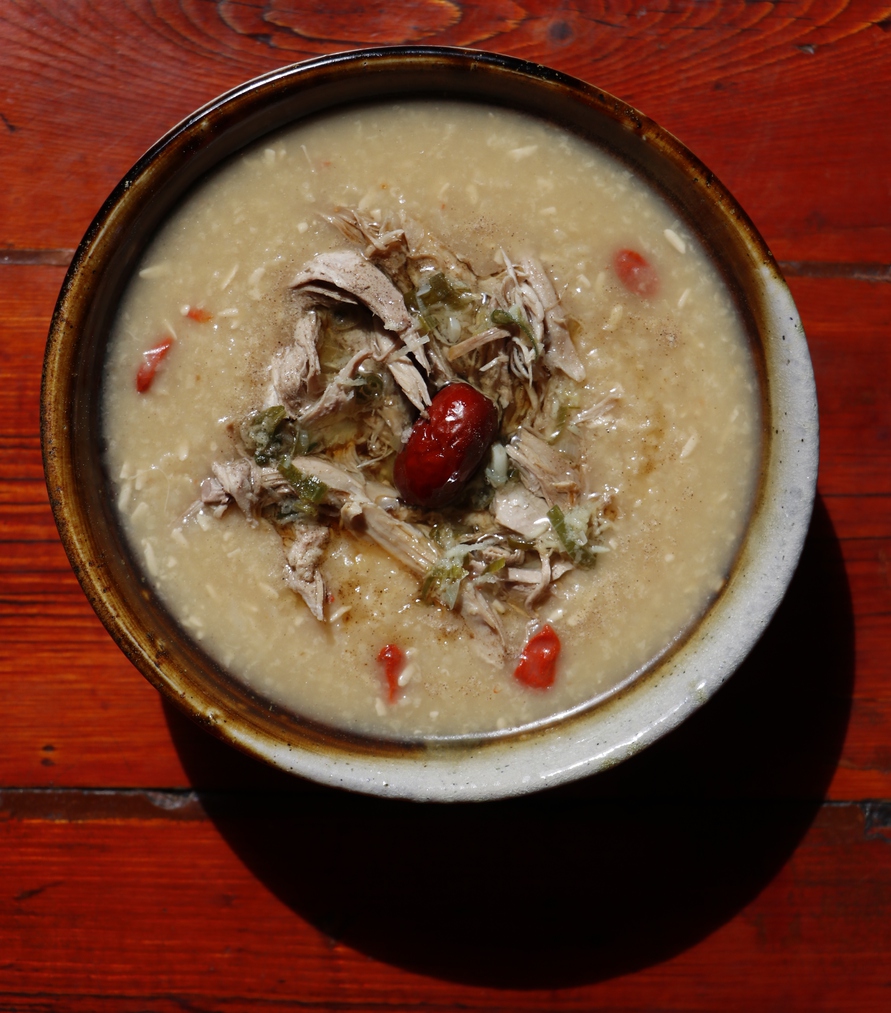 鸡鸭三米粥 Chicken and duck three rice congee