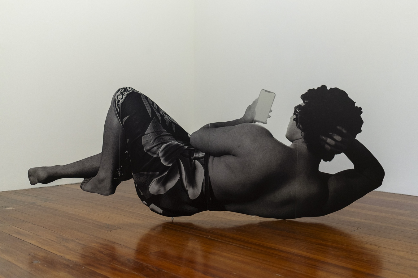 Lolani Dalosa, Telefoni So'o, 2025. Anodised aluminium, laser-cut. Photo: Bri Lawrence.