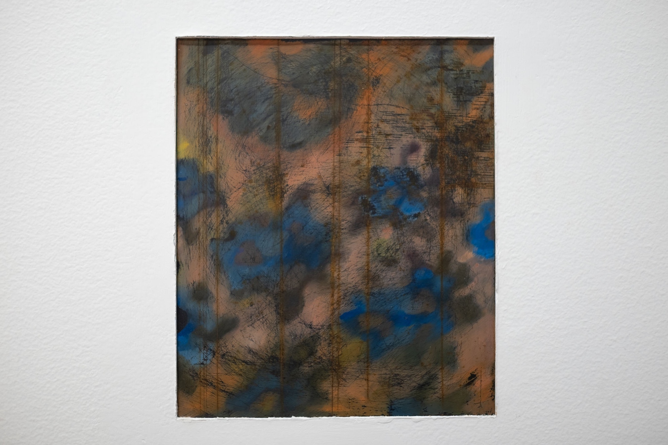 Tyne Gordon, Untitled (pattern) (detail), 2026. Oil on mild steel, two panels. Photo by Bri Lawrence.
