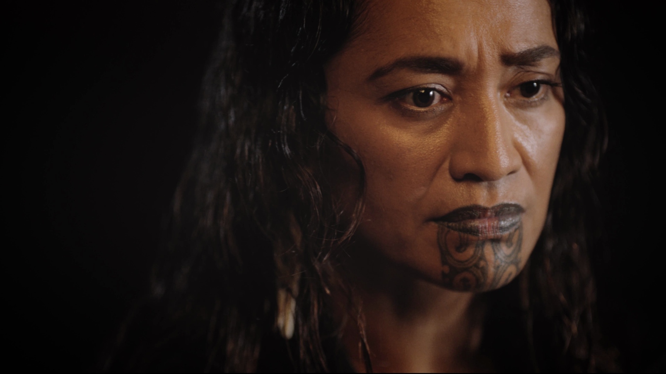 Still image of he whakamoemoeā, colour portrait of Oriini Kaipara
