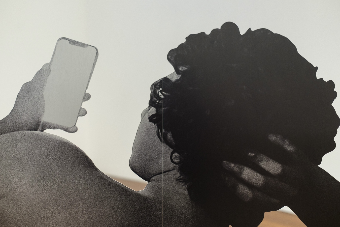 Lolani Dalosa, Telefoni So'o (detail), 2025. Anodised aluminium, laser-cut. Photo: Bri Lawrence.