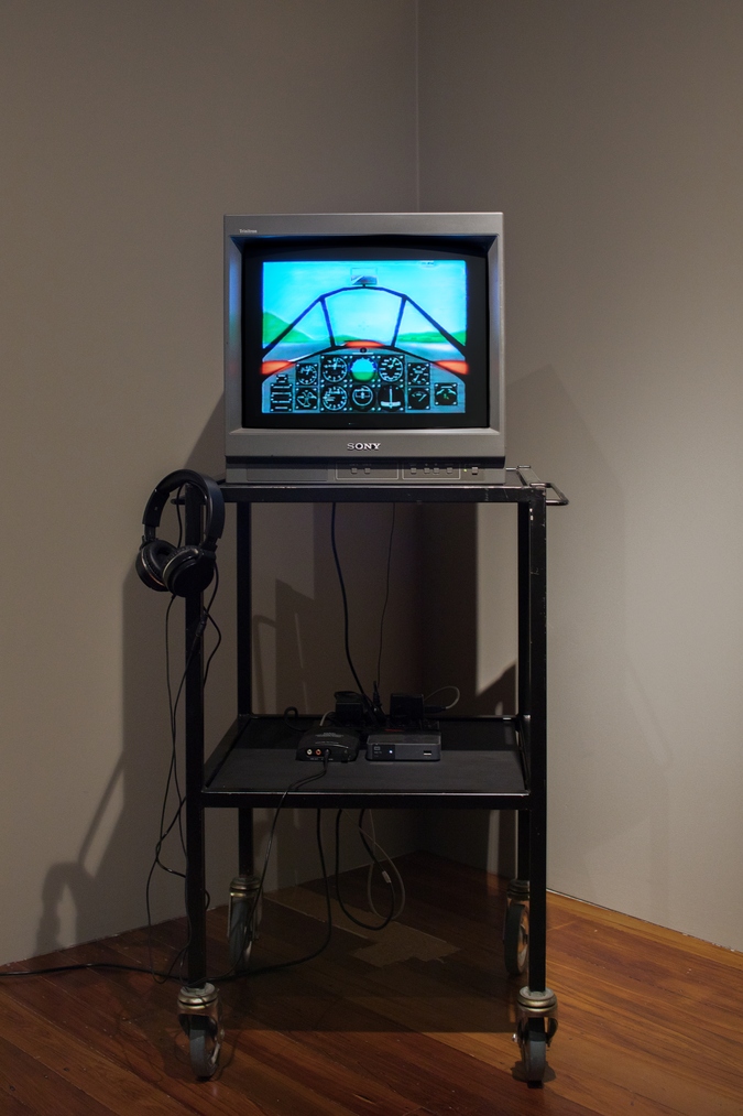 Image: Ronnie van Hout, Crash and Burn (installation view), 1996. Part of Programme 3: Selected works from the original Monitor exhibition curated by Sean Kerr and David Watson. Photo: Janneth Gil.