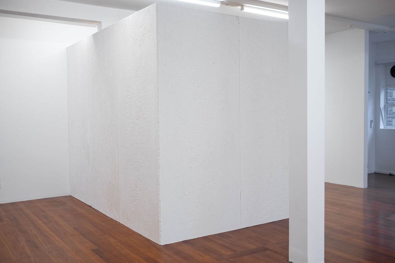 Tyne Gordon, Untitled (panels), 2026. Gib board. Photo by Bri Lawrence.