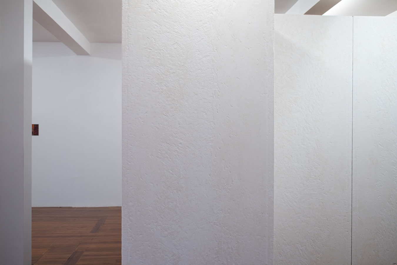 Tyne Gordon, Untitled (panels), 2026. Gib board. Photo by Bri Lawrence.