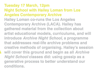 Night School with Hailey Loman from Los Angeles Contemporary Archive