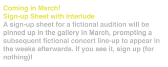 Sign-up Sheet with Interlude