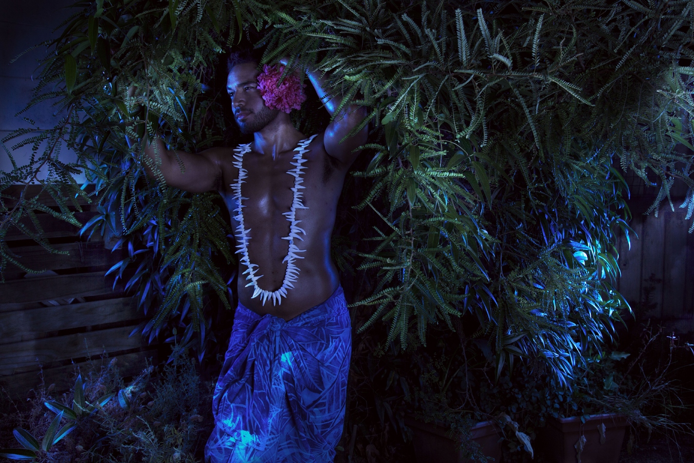 Image: Tanu Gago, SAVAGE IN THE GARDEN, 2019, with lighting assistance from Pati Solomona Tyrell, makeup & styling by Elyssia Wilson Heti, and model Tapuaki Helu.