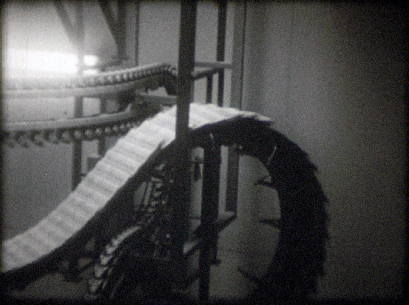 The Press, Kodak Eastman 5222, 16mm film, 1:30 continuous loop. Camera: John Chrisstoffels, 2012 Photo credit Paul Johns